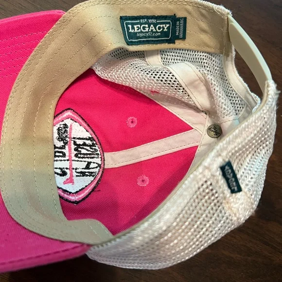 Youth Nauset Surf Shop Pink and Cream Trucker Hat - Picture 2 of 2